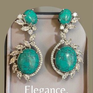 Elegant Turquoise and Silver Earrings
